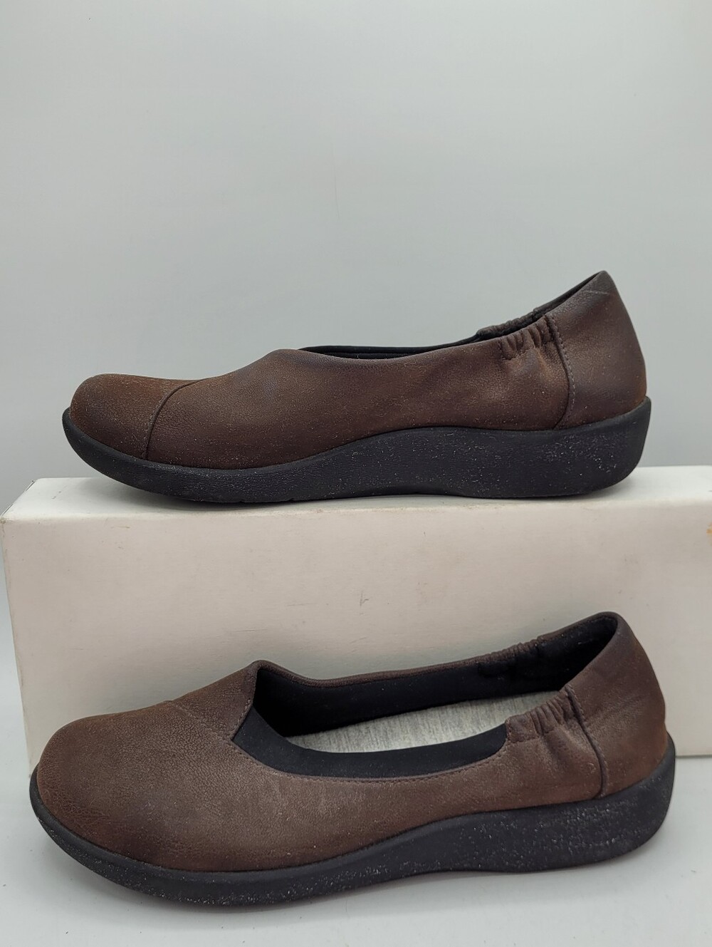 Clarks Sillian Jetay Brown slip-on flats Size 7 - Picture 4 of 16